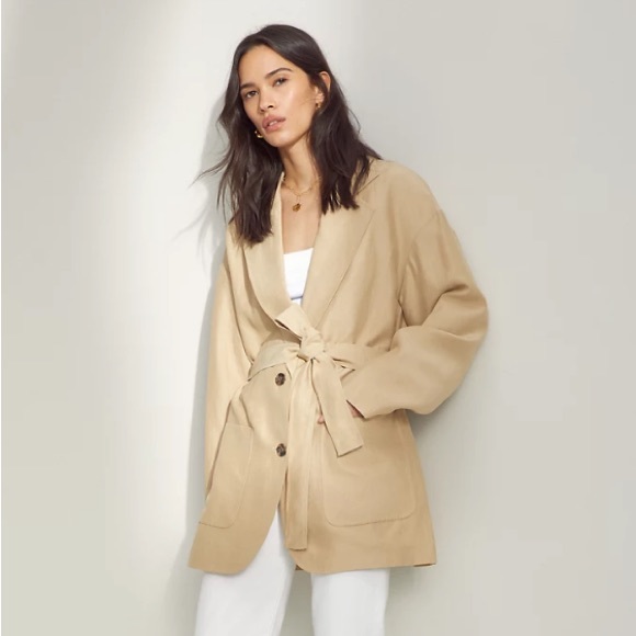 Aritzia Novella Black Linen Blazer Small - Picture 13 of 13